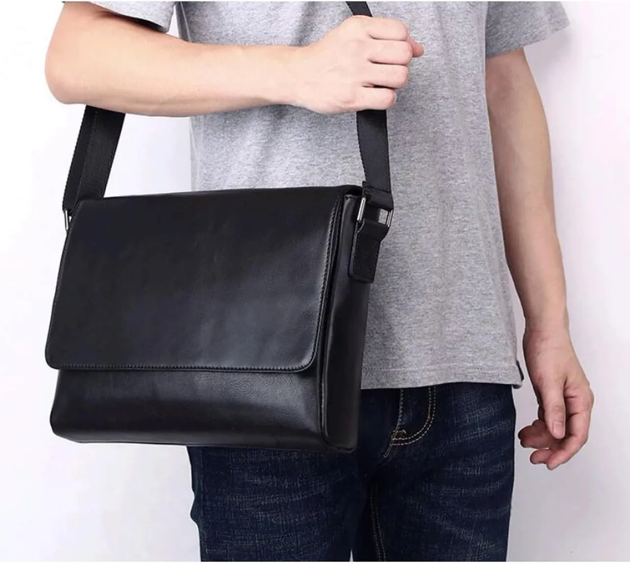 Mens Messenger Shoulder Bags Genuine Leather Casual Daypacks Luggage Waist Packs Briefcases