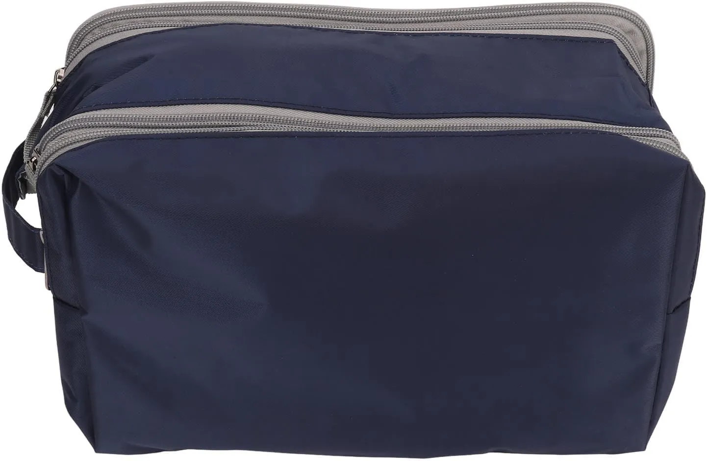 MENS PORTABLE NAVY BLUE TOILETRY BAG TRAVEL WASH BAG COSMETIC SHAVING ESSENTIALS PVC