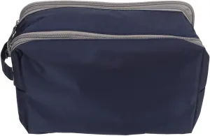 MENS PORTABLE NAVY BLUE TOILETRY BAG TRAVEL WASH BAG COSMETIC SHAVING ESSENTIALS PVC