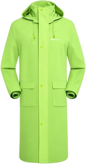 Men's Rain Jacket with Hood Waterproof Lightweight Long Safety Raincoat Rain Gear