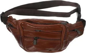 Mens Shoulder Bag Durable Leather Waist Bag Compact and Portable Fanny Pack Coin Purse