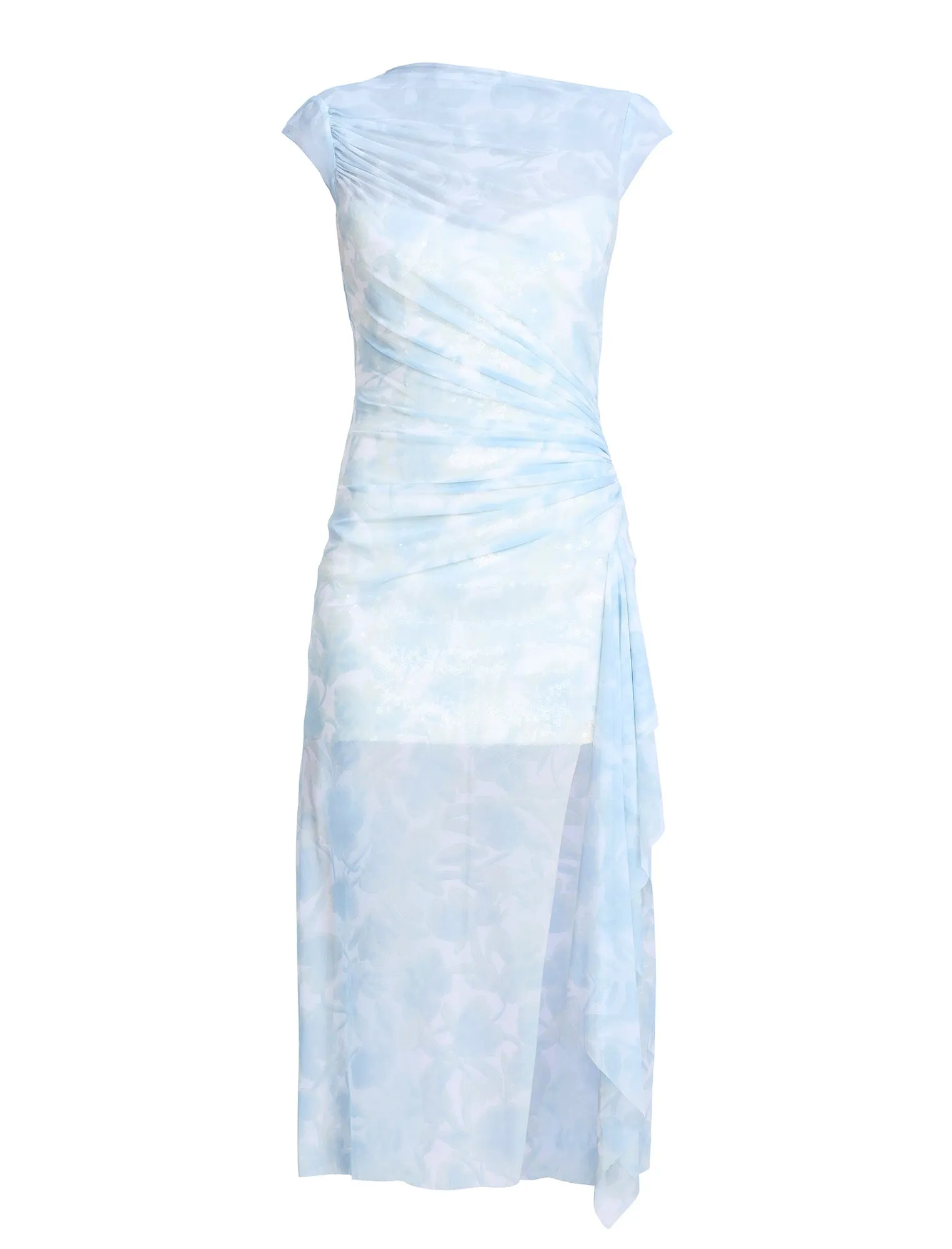Mesh & Sequin Midi Dress