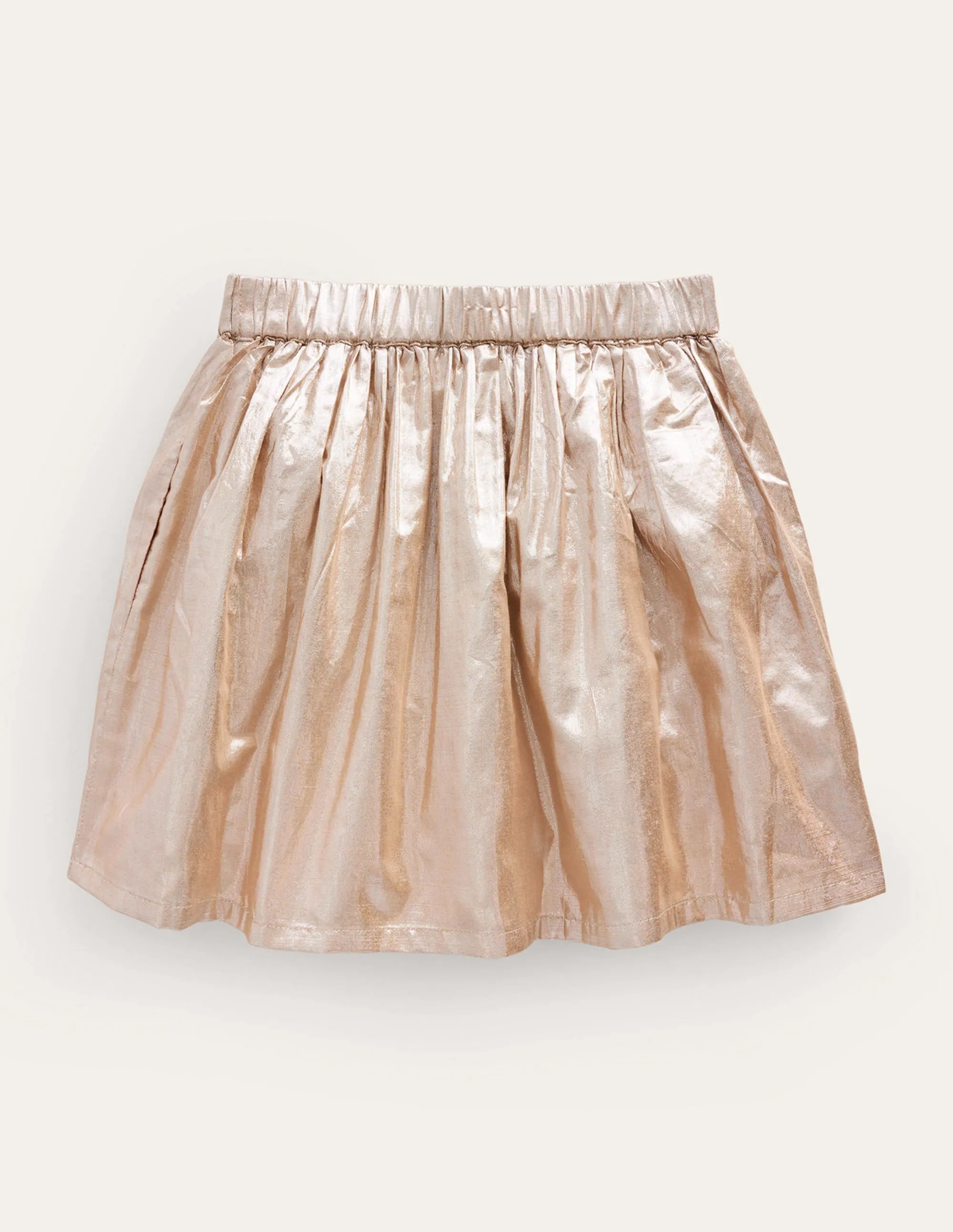 Metallic Party Skirt-Gold Metallic