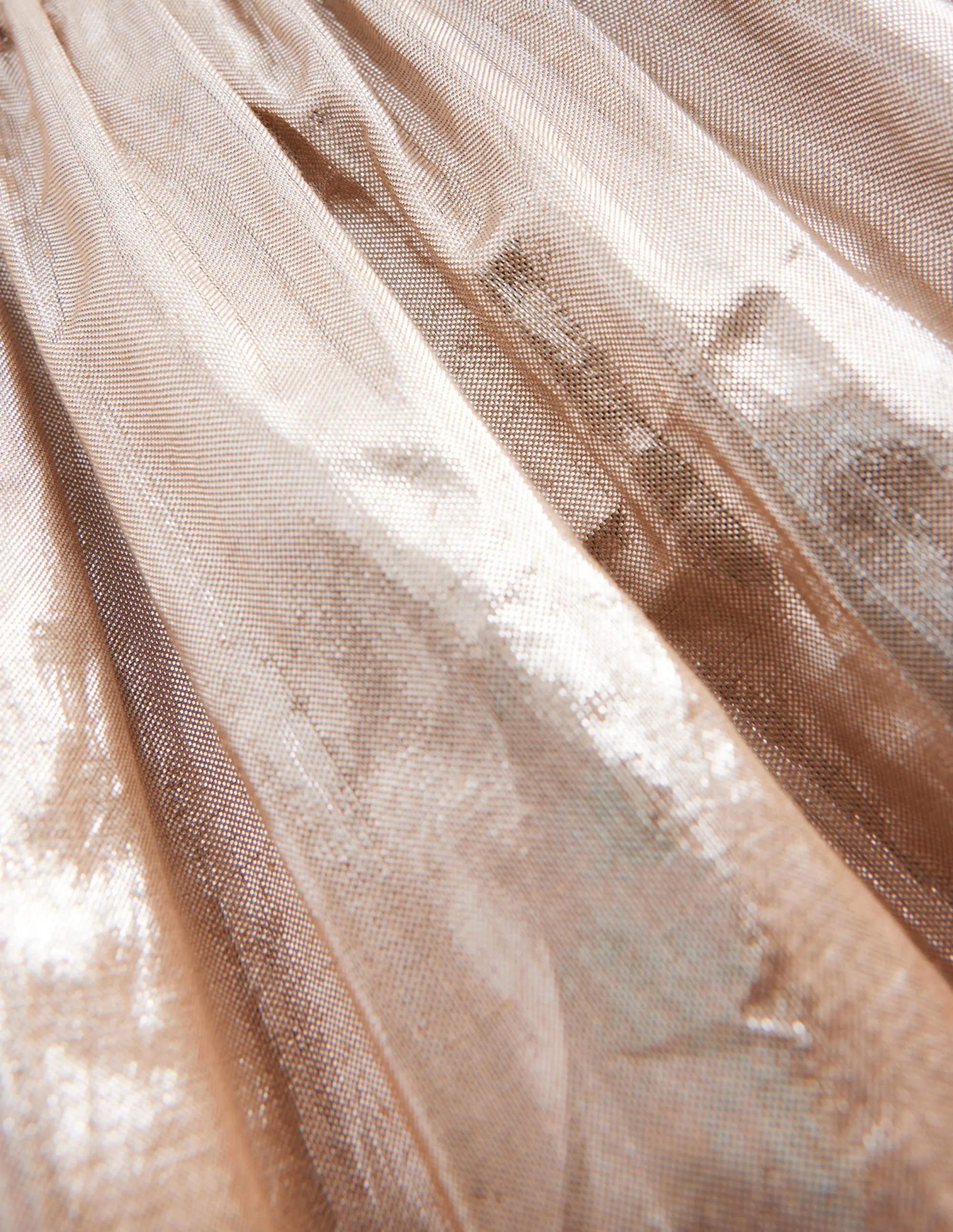 Metallic Party Skirt-Gold Metallic