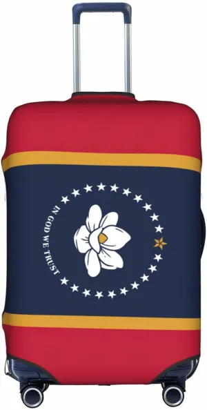 Mississippi State Flag Print Washable Suitcase Cover Protective Luggage Cover Anti Scratch Travel Gear Protector