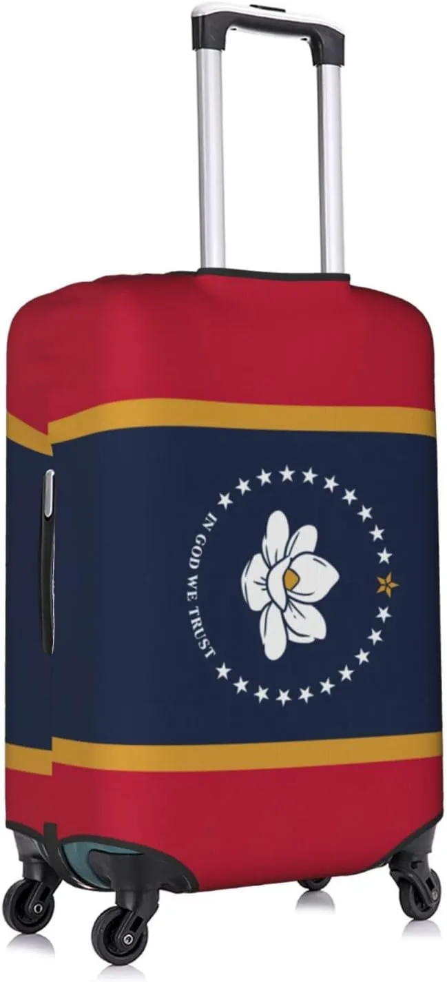 Mississippi State Flag Print Washable Suitcase Cover Protective Luggage Cover Anti Scratch Travel Gear Protector