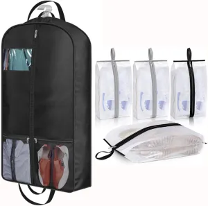 MISSLO 43" Heavy Duty Garment Bags for Travel Waterproof Shoe Bags for Travel