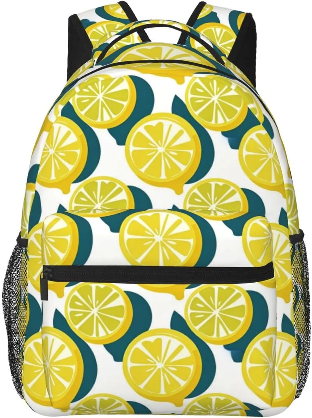Modern Minimalist Lemon Pattern Adult Backpacks 15 Inch Laptop Backpack Double Shoulder Bag for Work Travel Gifts