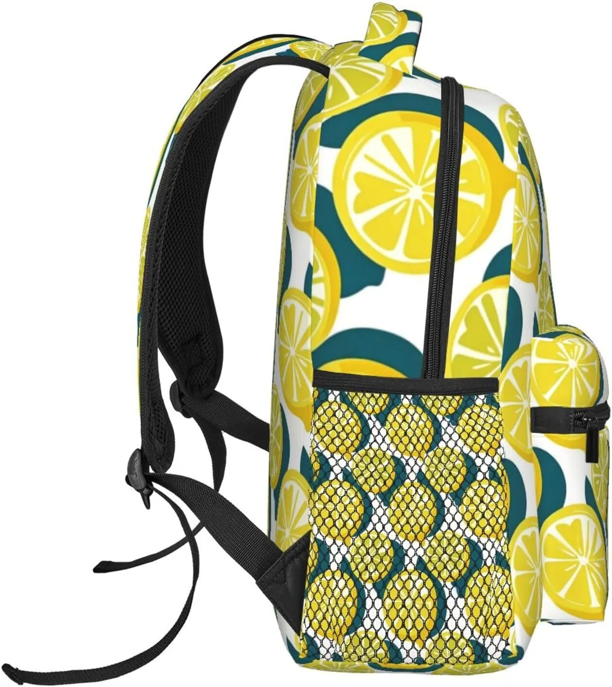 Modern Minimalist Lemon Pattern Adult Backpacks 15 Inch Laptop Backpack Double Shoulder Bag for Work Travel Gifts