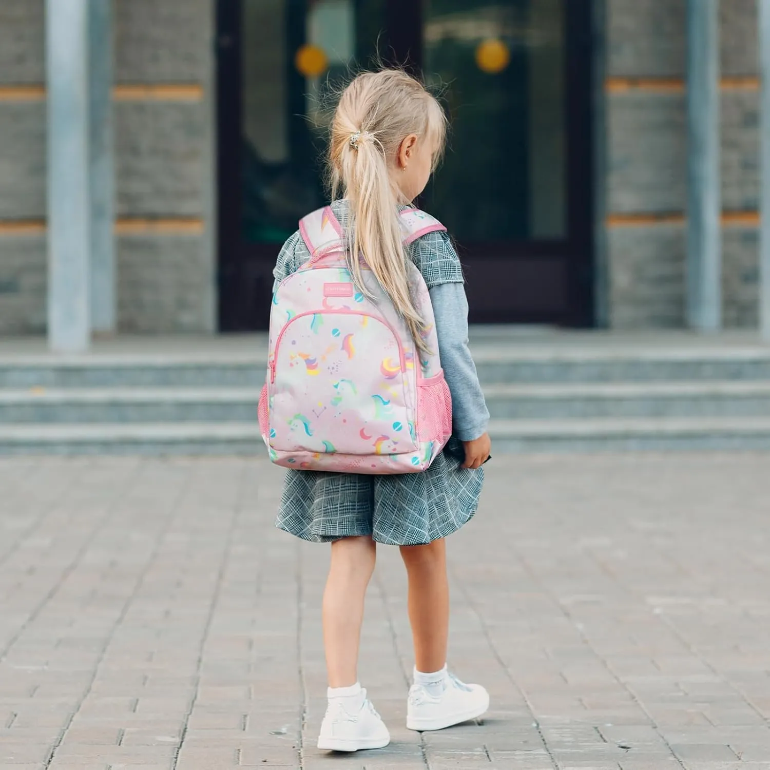 mommore Toddler Backpack, Unicorn Backpack for Girls Age 2-4 Preschool Backpack Daycare Backpack with Chest Strap Water Resistant, pink