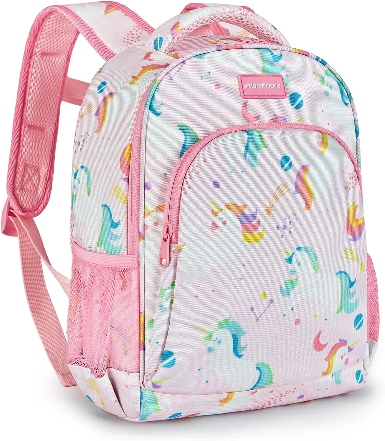 mommore Toddler Backpack, Unicorn Backpack for Girls Age 2-4 Preschool Backpack Daycare Backpack with Chest Strap Water Resistant, pink