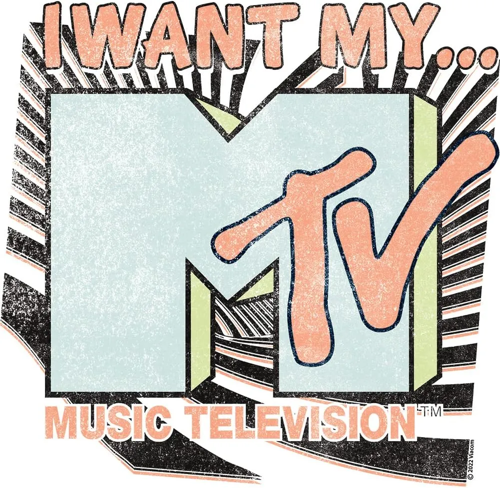 MTV T Shirt I Want My MTV Ladies Short Sleeve Crop Top T Shirts Vintage Style Graphic Tees Womens Summer Tops