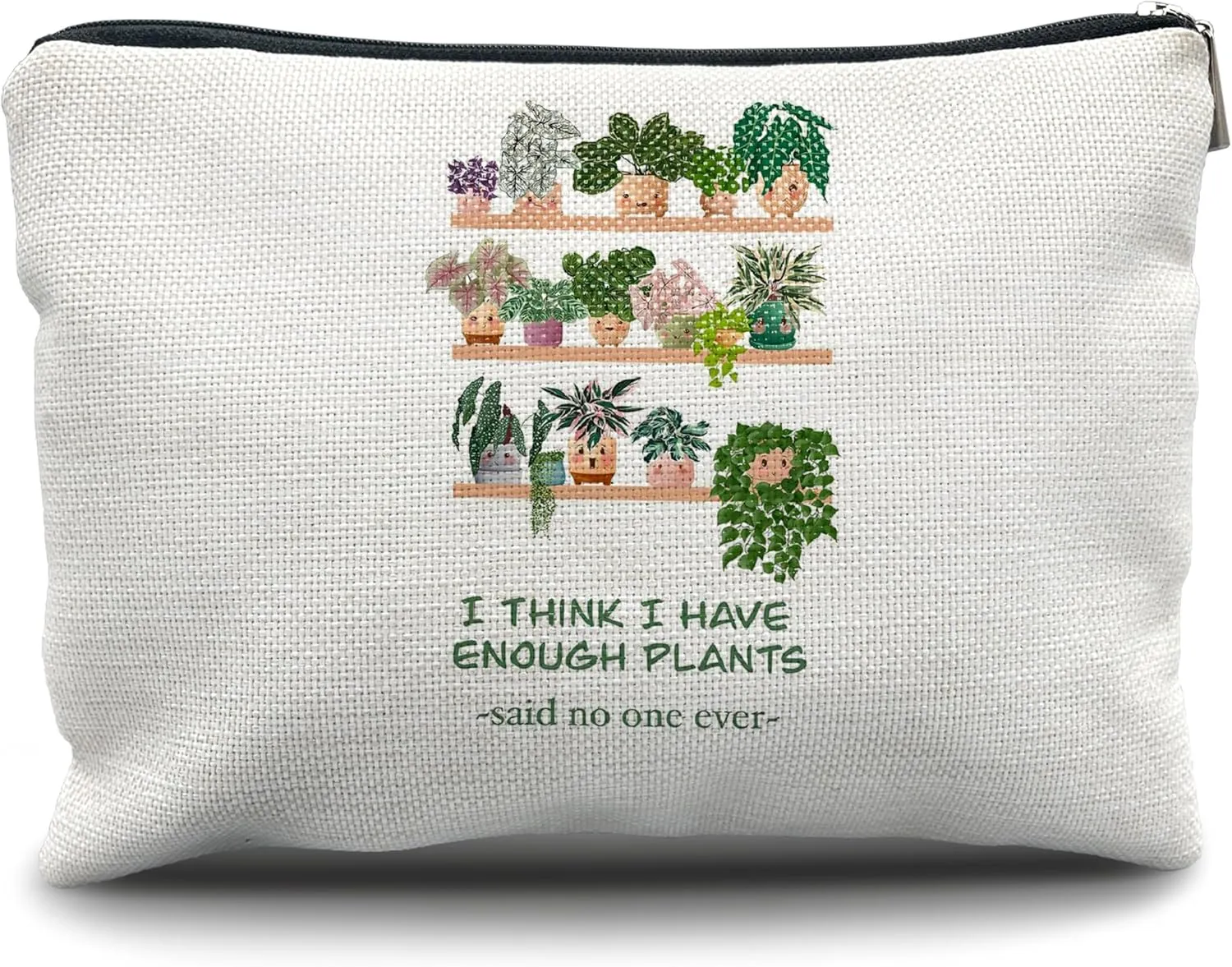 Nogrit Plant Lady Gifts,Plant Lover Gifts Makeup Cosmetic Bag,I Think I Have Enough Plants Potted Plant Makeup Travel Toiletry Bag,Gifts for Gardeners Women,Funny Plant Mom Gifts