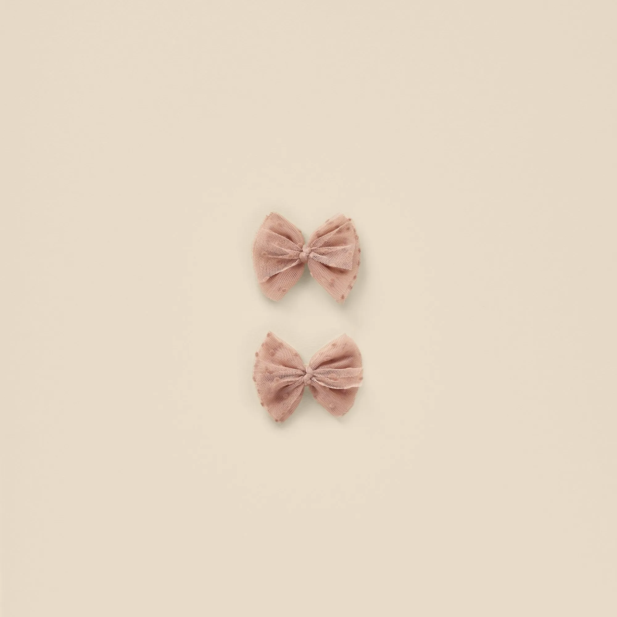 Nora Lee Flutter Tulle Clips - Dusty Rose