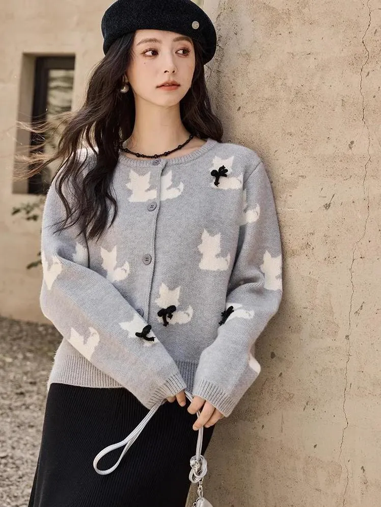O-Neck Knitted Sweater for Women