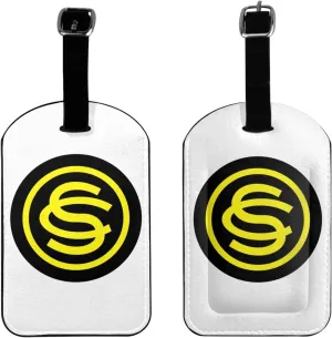 Officer Candidate School Insignia (United States Army) Luggage Tags for Suitcases PU Leahter Luggage Tag with Privacy Cover ID Tags Men Women Travel Bag Luggage Accessories