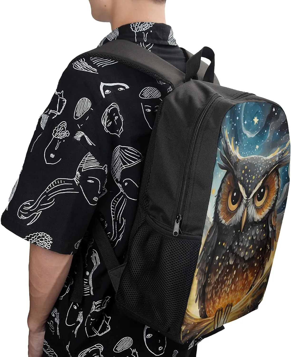 Owl Star Spase School Backpack Lightweight Laptop Backpacks Large Capacity 1 Main Compartment Outdoor Bookbag for Kids Boys Girls (Color3)