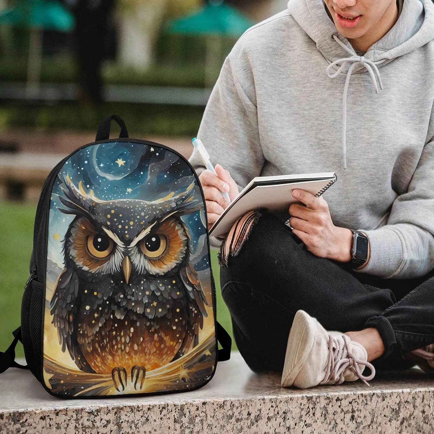 Owl Star Spase School Backpack Lightweight Laptop Backpacks Large Capacity 1 Main Compartment Outdoor Bookbag for Kids Boys Girls (Color3)
