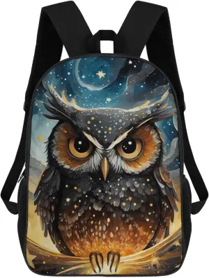 Owl Star Spase School Backpack Lightweight Laptop Backpacks Large Capacity 1 Main Compartment Outdoor Bookbag for Kids Boys Girls (Color3)