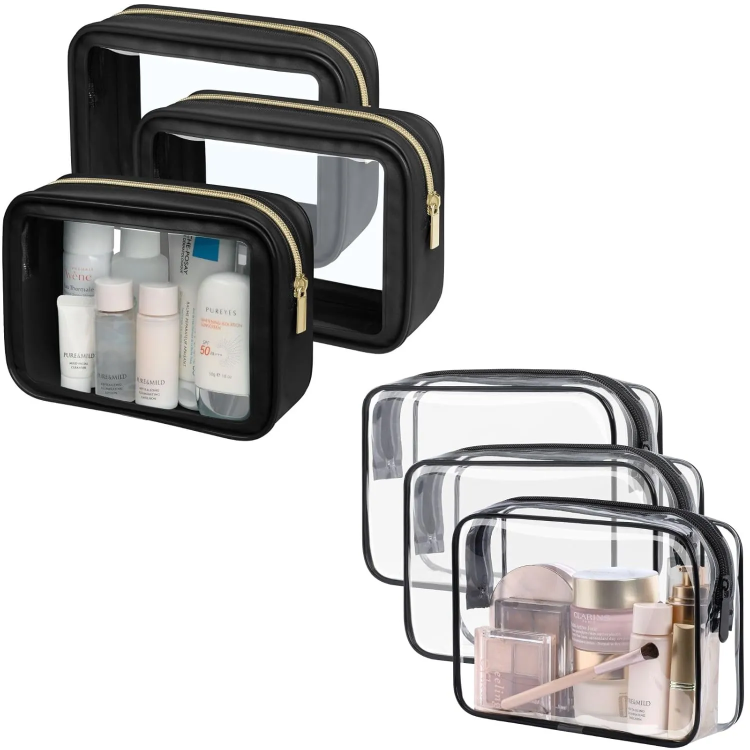 PACKISM TSA Approved Toiletry Bags, 2 Style for Bundle Sale