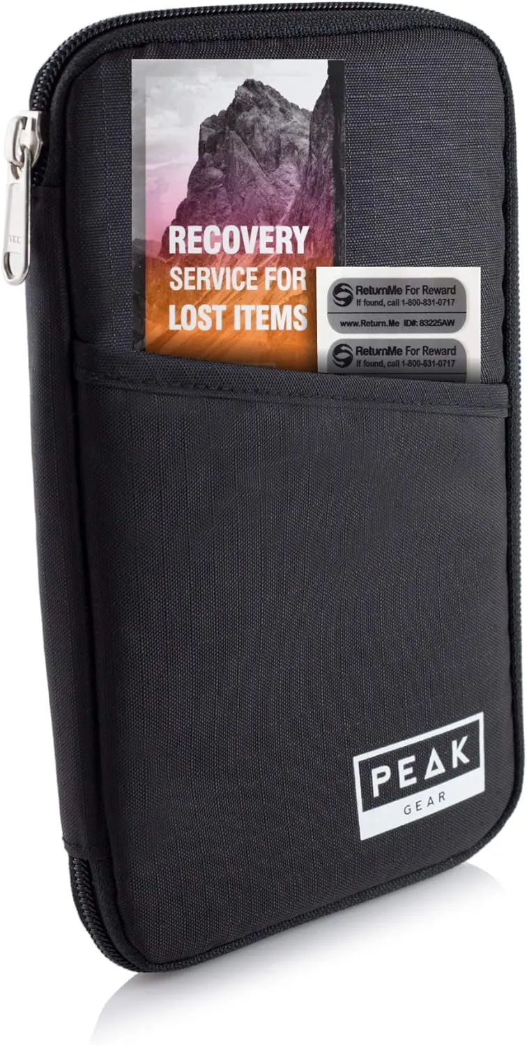Peak Gear RFID Travel Pouch with Theft Protection and Lost & Found Service