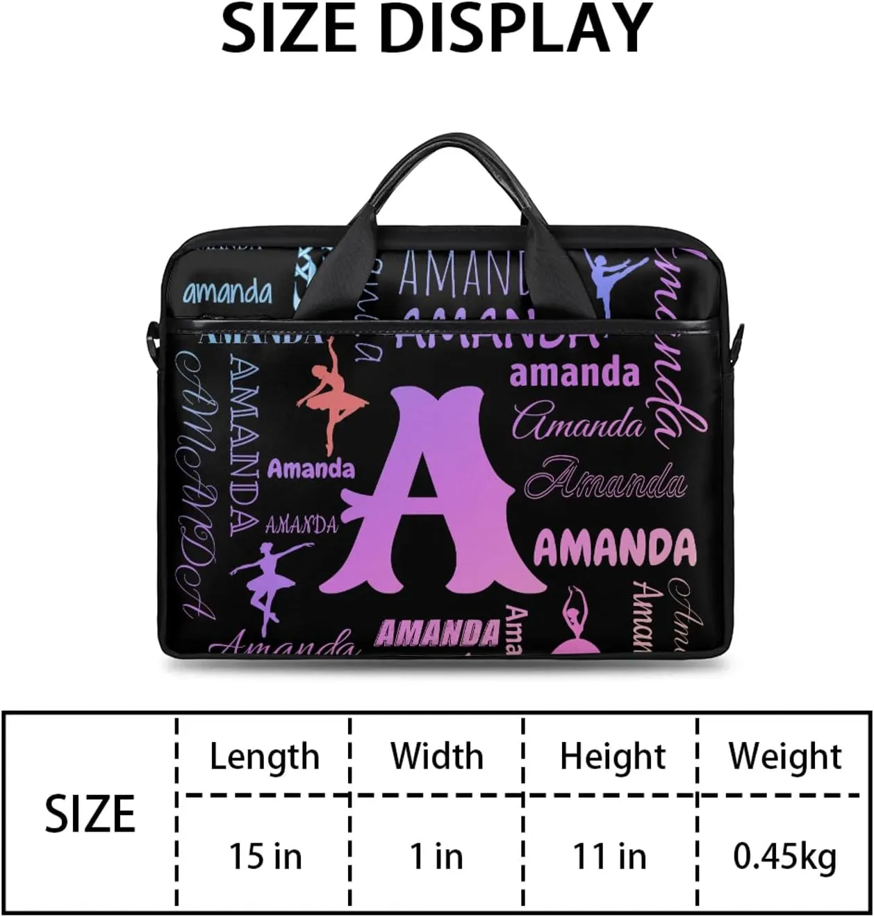 Personalized Laptop Bag Case Baseball Custom Computer Briefcases for Women Men Waterproof