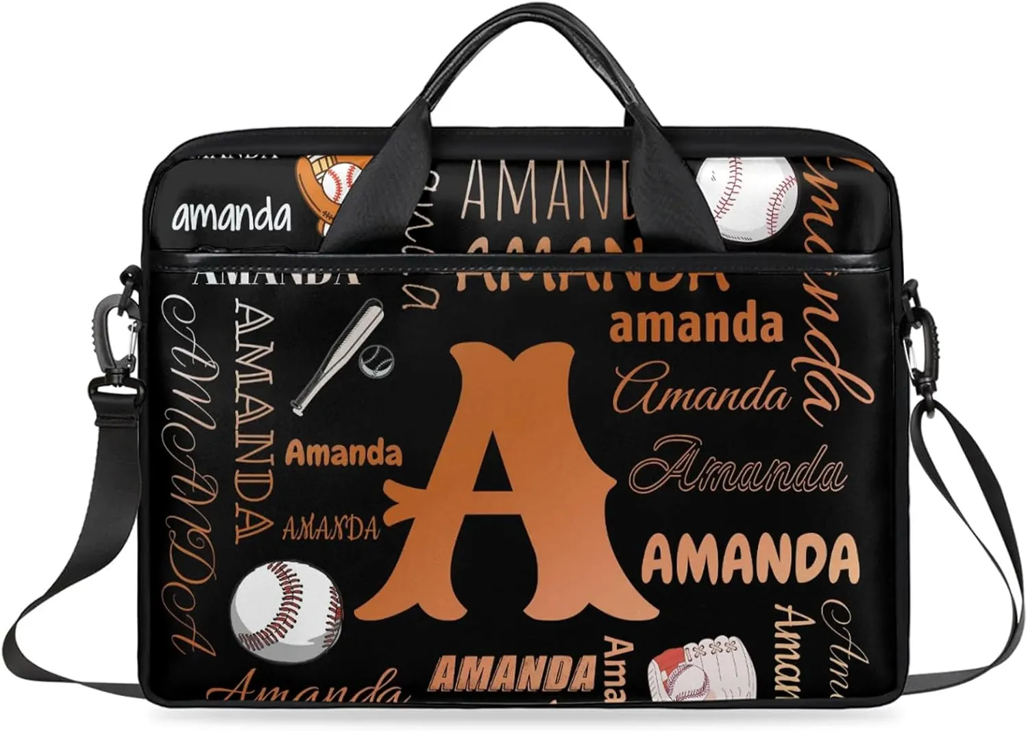 Personalized Laptop Bag Case Baseball Custom Computer Briefcases for Women Men Waterproof
