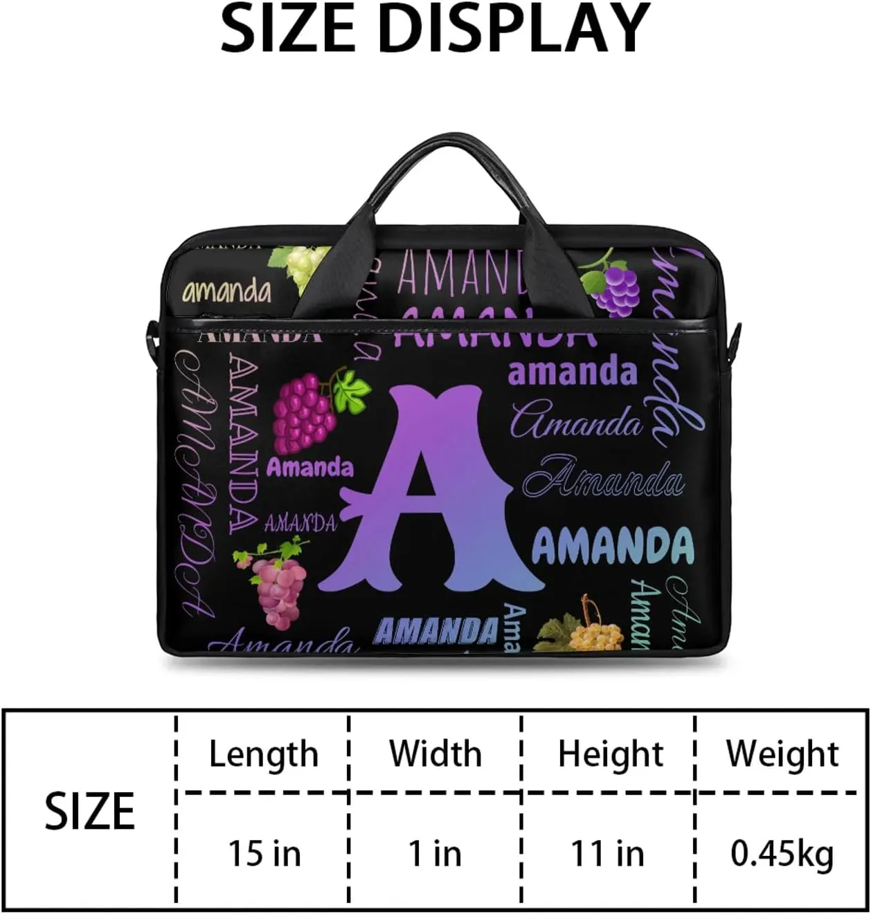 Personalized Laptop Bag Case Baseball Custom Computer Briefcases for Women Men Waterproof