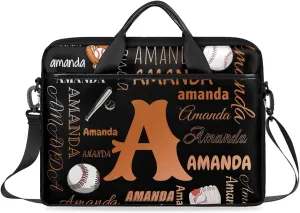 Personalized Laptop Bag Case Baseball Custom Computer Briefcases for Women Men Waterproof