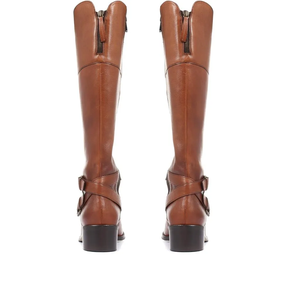 Phoebe Leather Knee High Boots - PHOEBE / 26334277
