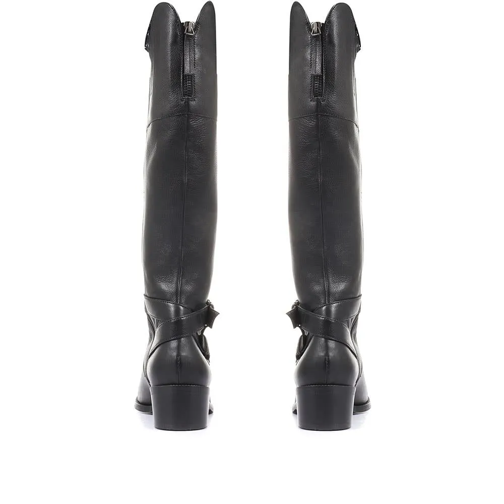 Phoebe Leather Knee High Boots - PHOEBE / 26334277