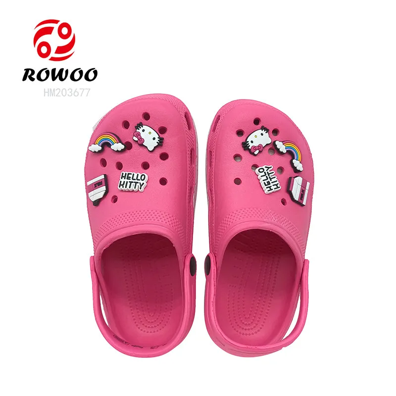 Pink EVA Garden Shoes DIY Breathable Children Clog Sandals Lightweight Wholesale Price Cute Slipper Shoes