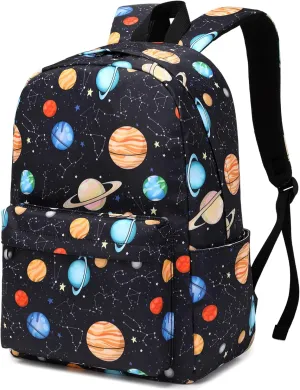 Planets School Backpack for Girls Women, Kids Teens School Bags College Bookbags Ladies Laptop Backpacks