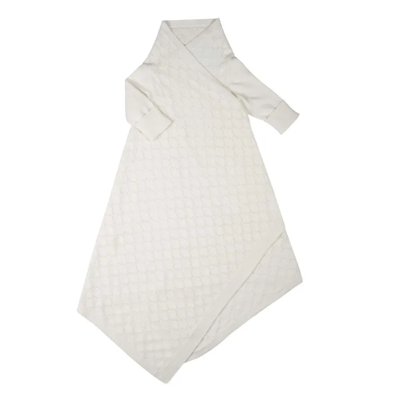 Pointelle Lace shwrap - Milk
