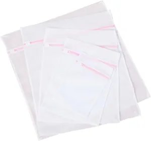 PRETYZOOM Garment Protection Bags Zipper Closure Fine Mesh Wash Bag Set for Travel