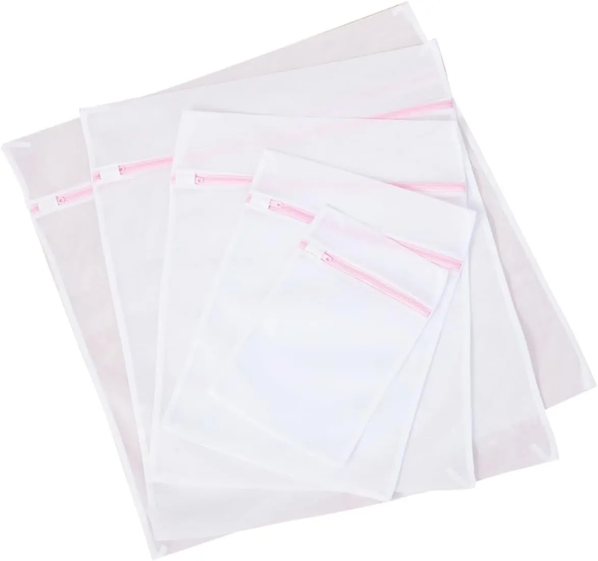 PRETYZOOM Garment Protection Bags Zipper Closure Fine Mesh Wash Bag Set for Travel