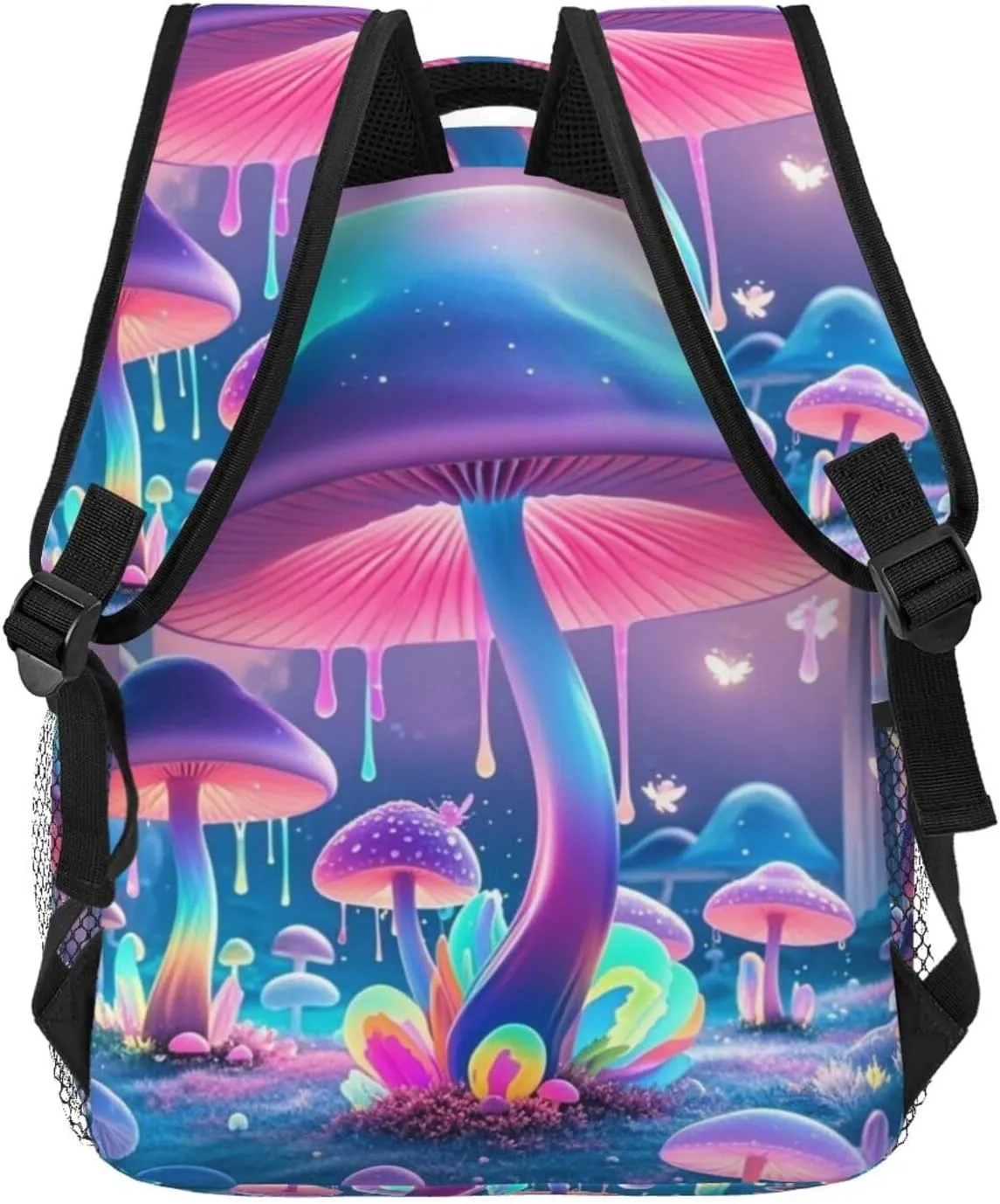 Psychedelic Dreamy Mushroom Adult Backpacks 15 Inch Laptop Backpack Double Shoulder Bag for Work Travel Gifts
