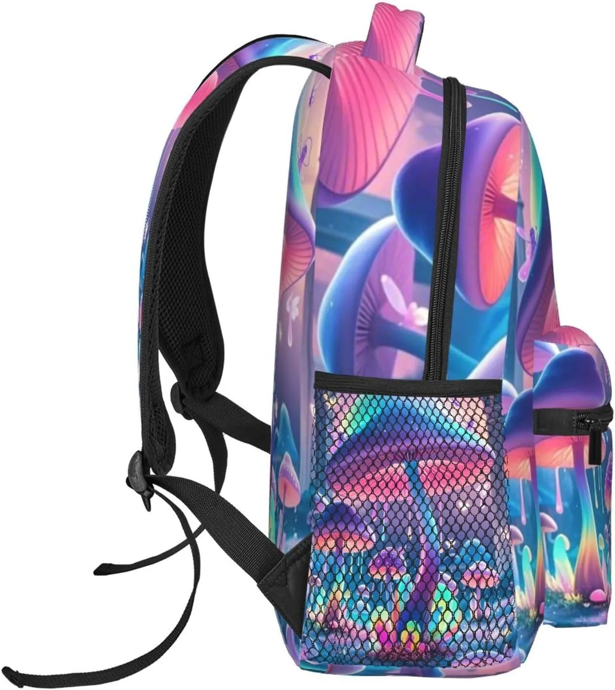 Psychedelic Dreamy Mushroom Adult Backpacks 15 Inch Laptop Backpack Double Shoulder Bag for Work Travel Gifts