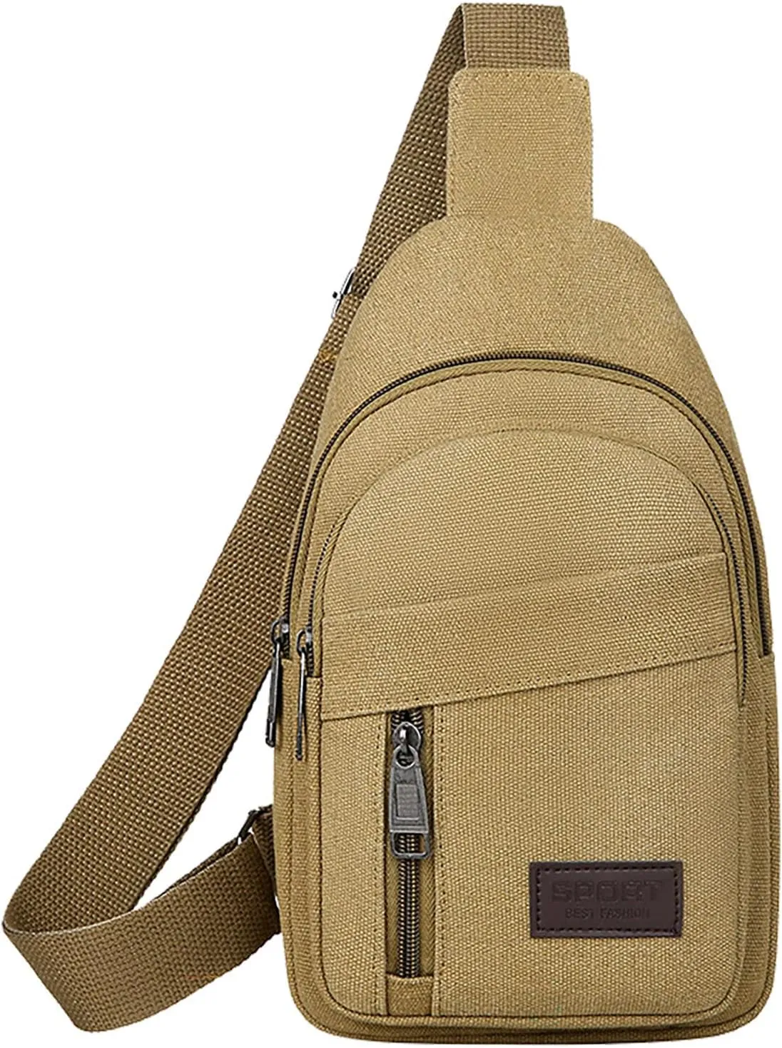Purses for Women 2025 Men's Casual Solid Color Simple One Shoulder Zipper Messenger Bag