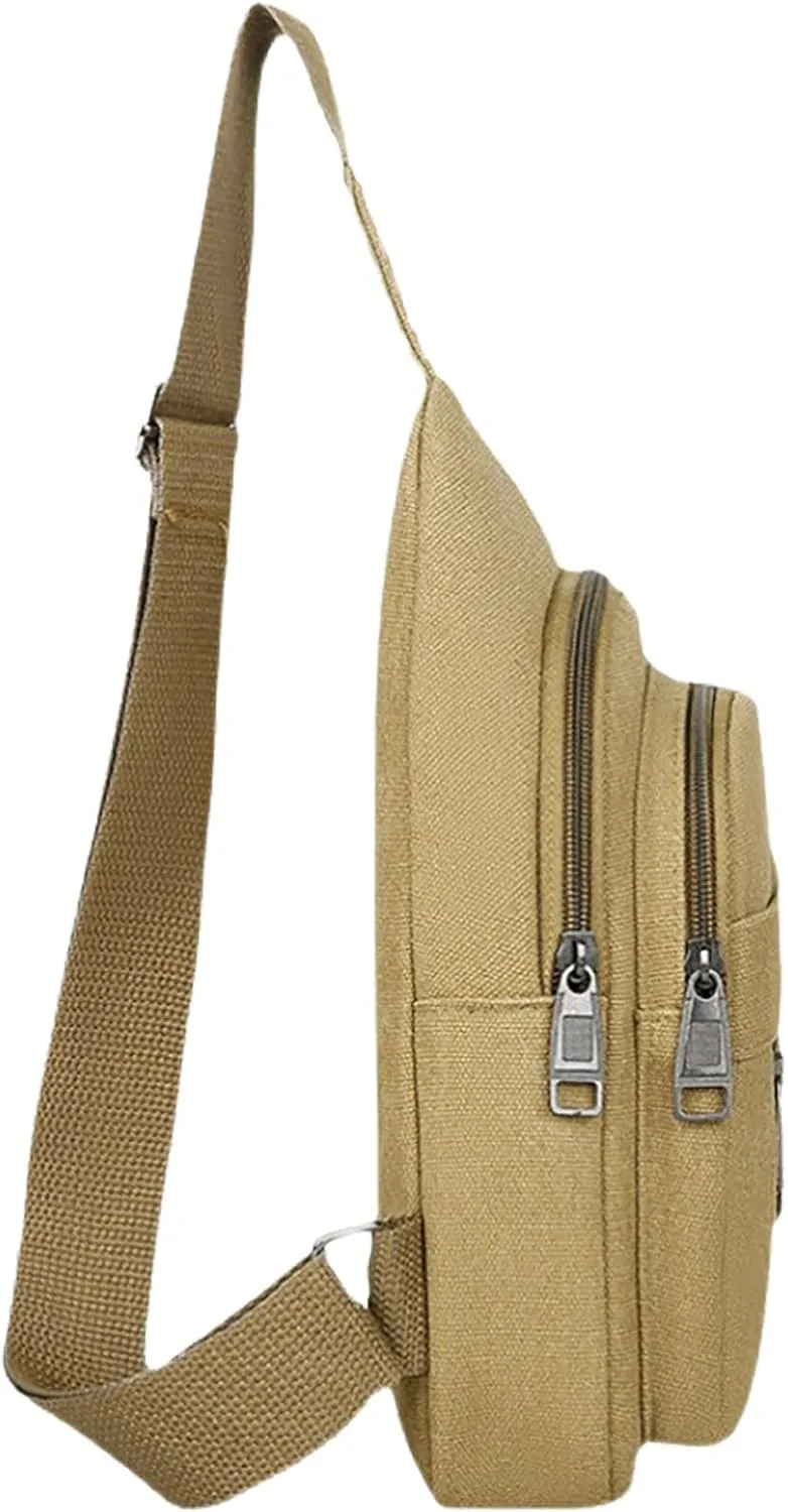 Purses for Women 2025 Men's Casual Solid Color Simple One Shoulder Zipper Messenger Bag