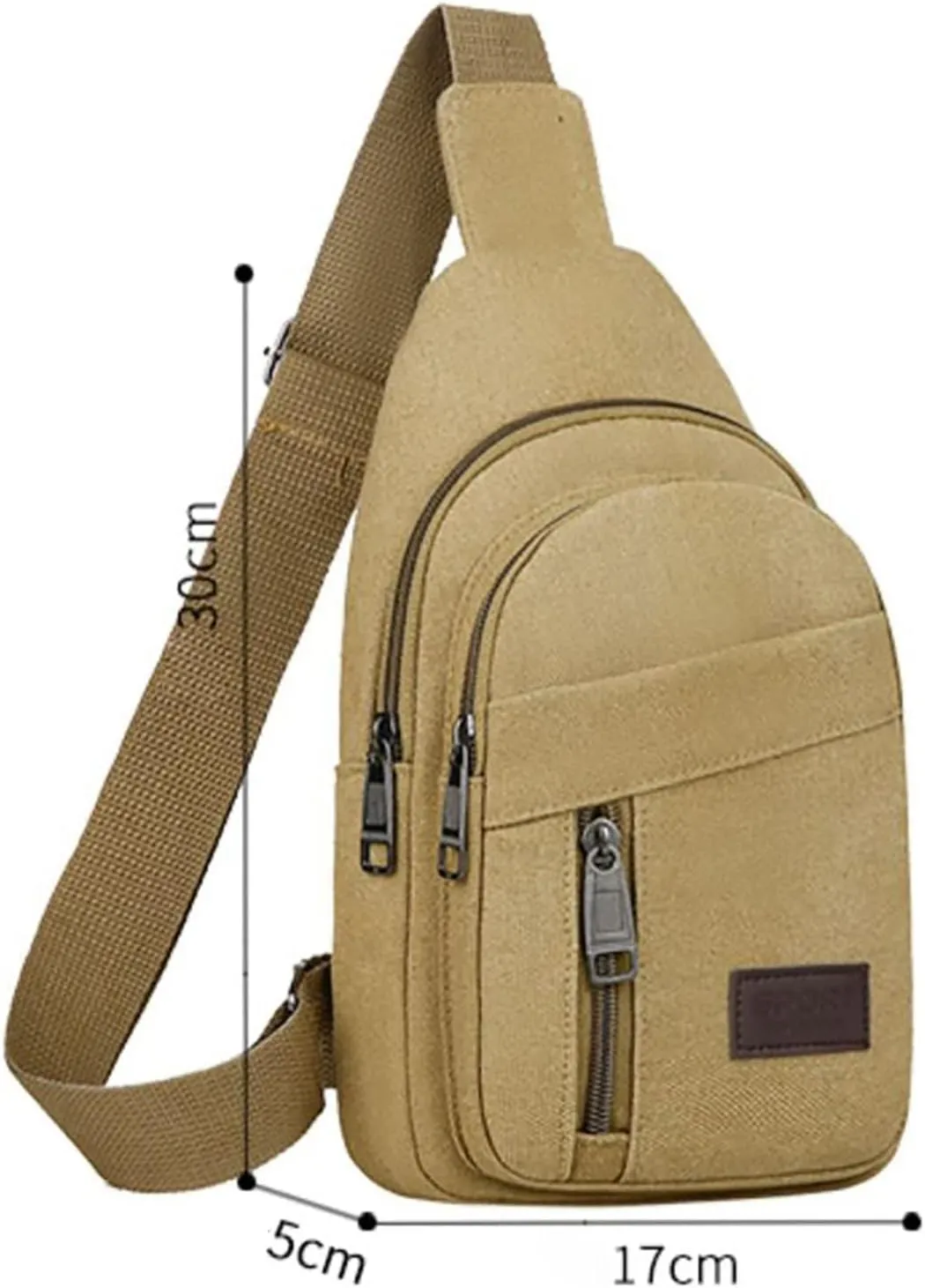Purses for Women 2025 Men's Casual Solid Color Simple One Shoulder Zipper Messenger Bag