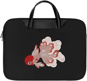 Red Cap Oranda Goldfish Laptop Case Slim Water Resistant Computer Bag with Handle Briefcase for Work