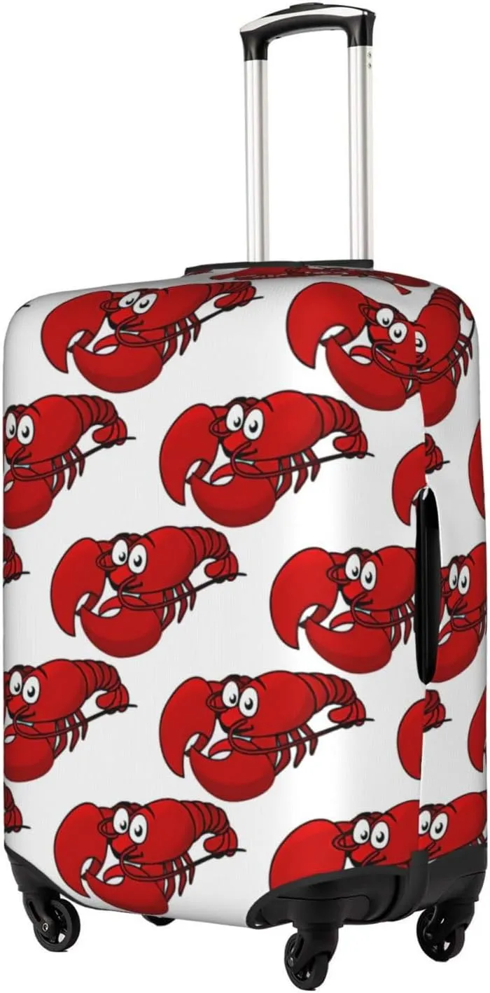 Red Lobster Print Print Washable Suitcase Cover Protective Luggage Cover Anti Scratch Travel Gear Protector