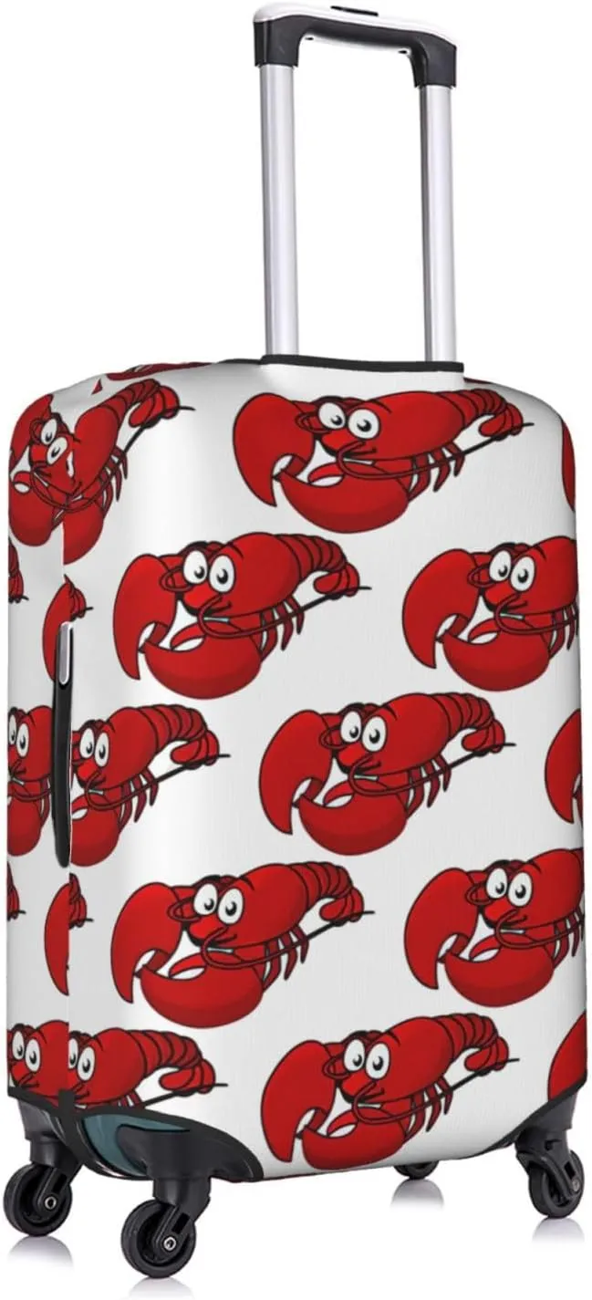 Red Lobster Print Print Washable Suitcase Cover Protective Luggage Cover Anti Scratch Travel Gear Protector