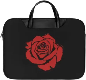 Red Rose Laptop Case Slim Water Resistant Computer Bag with Handle Briefcase for Work