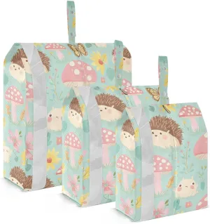 Safari Pastel Personalized Animals 3pcs Travel Packing Storage Bags With Zipper Garment Bag Closet Storage Small Travel Bag Office Organizers And Storage