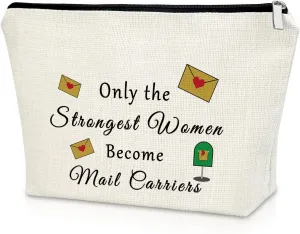 Sazuwu Mail Carrier Lady's Makeup Bag - Thank You Gift for Her, Post Office Gift, Cosmetic Bag, Travel Pouch