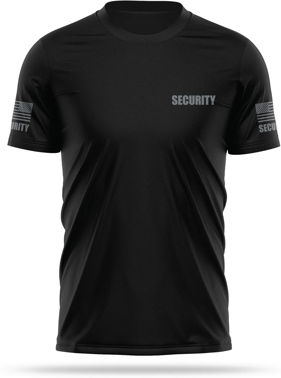 Security Utility Shirts for Men | USA Patriotic Lightweight Tee | Micro Polyester, Moisture-Wicking Quick-Dry Comfort.