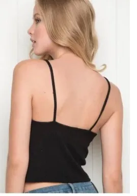 Sexy little chest straps tying slits TOPS
