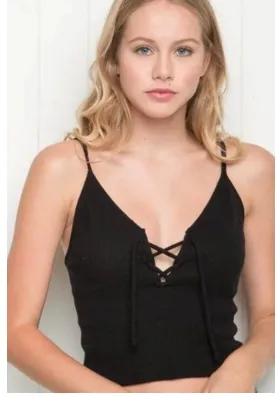 Sexy little chest straps tying slits TOPS